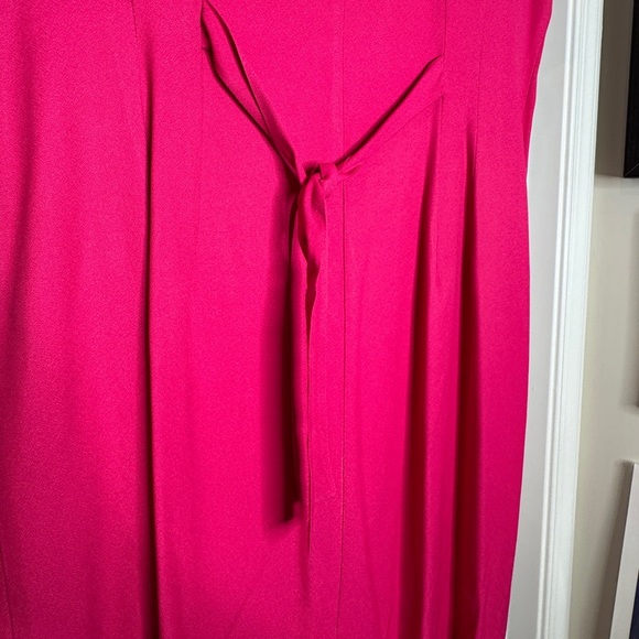 Vintage S.L. Fashions Pencil Dress w/ Flower Embroidery Metal Buttons, Sz 16 - Picture 7 of 8